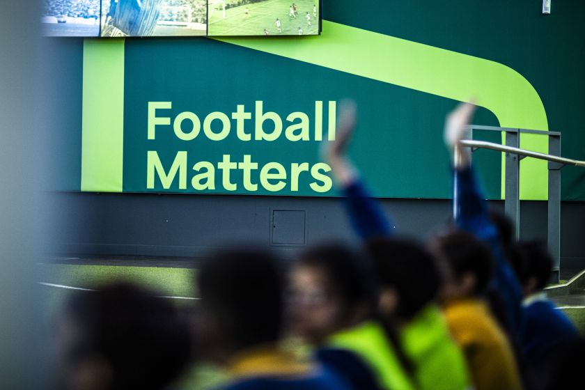 The innovative new logo of National Football Museum