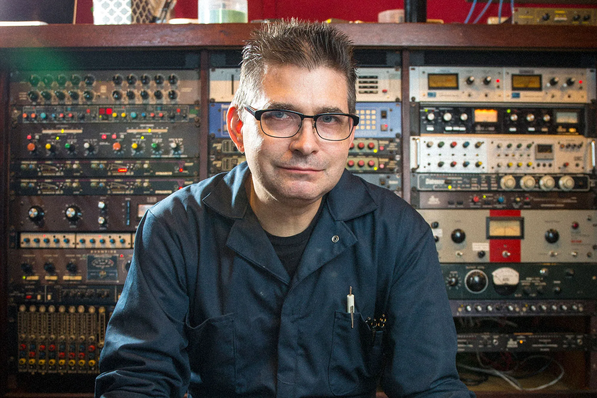 Steve Albini in the studio