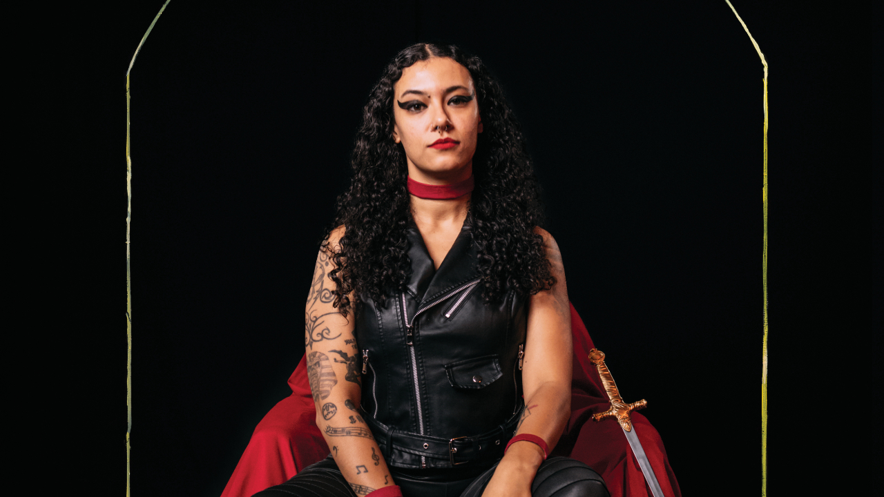 Fernanda Lira on stage with Crypta